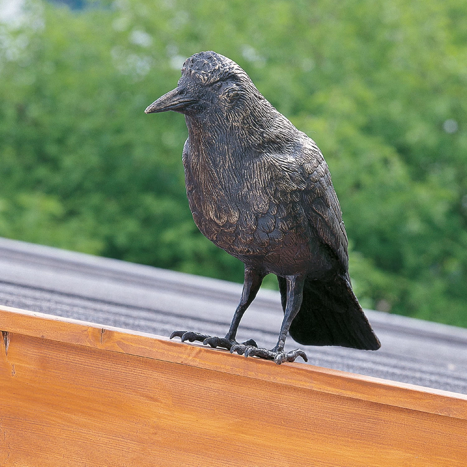 Gartenfigur "Rabe Faustus" Von Rottenecker, Bronze, Höhe: 24 Cm