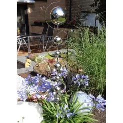 Beetstecker Uranus Aus Edelstahl Mit 7 Kugeln Und Stab, Maße 127 X 12 X 9 Cm