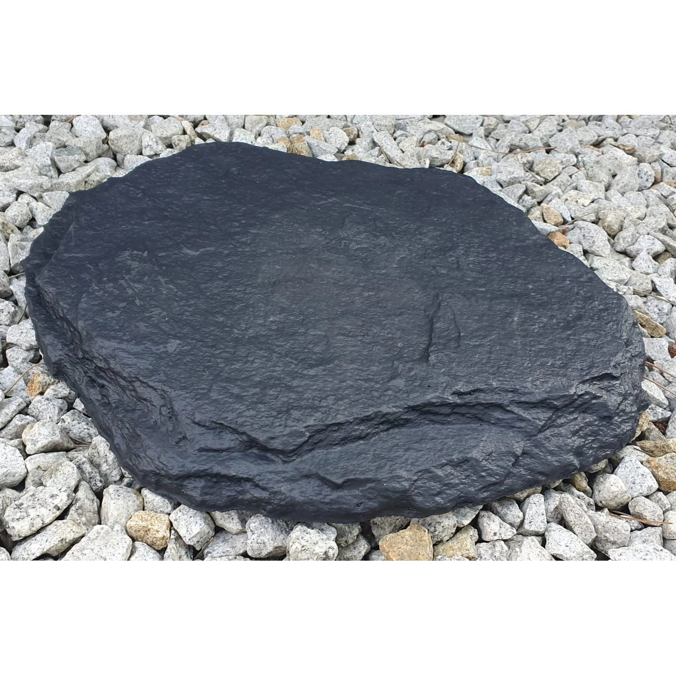 Beton-Trittstein 'Typ A', Anthrazit, In Natursteinoptik, 42 X 37 X 3 Cm