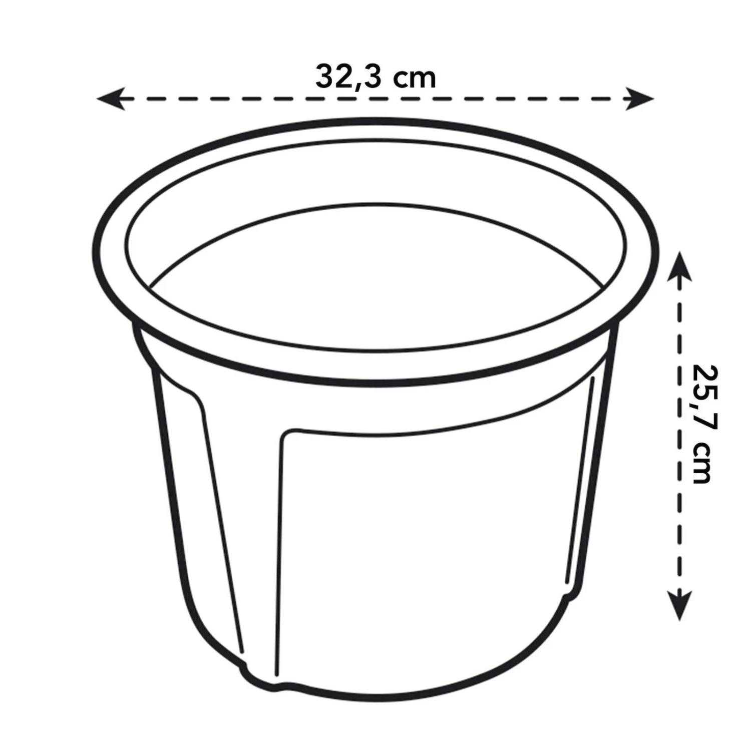Elho Kartoffeltopf Green Basics Living Black, Ø 32,3 Cm, Höhe 25,7 Cm, Erdvol. 13 L – Bild 6