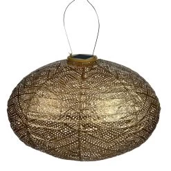 Solarlaterne 'Oval 40', Gold, Ø 40 X 27 Cm