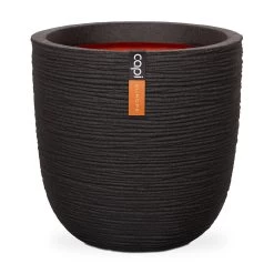 Pflanzgefäß Rib Cullen Schwarz