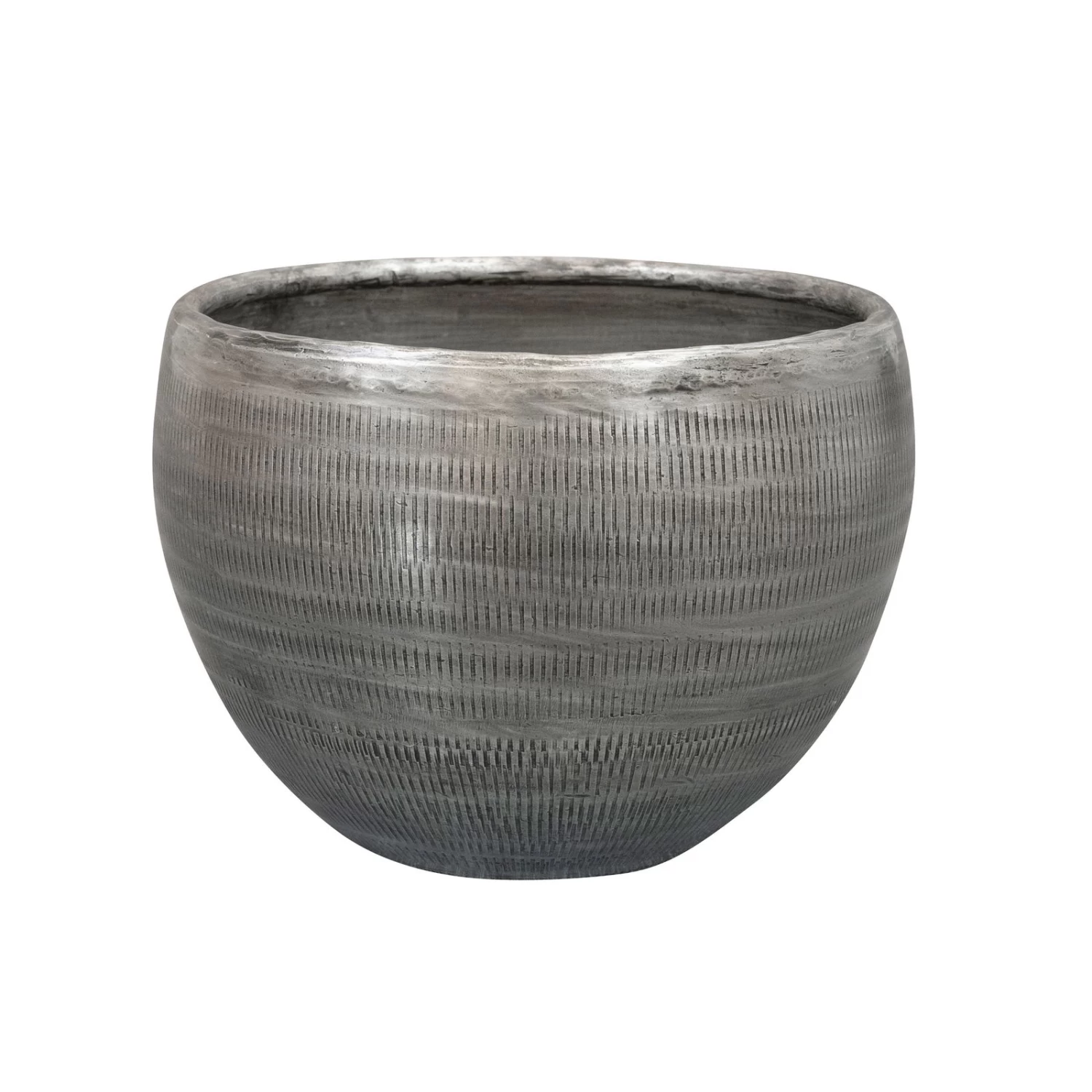 Pflanzgefäß 'Rowen', Silber, Ø 19 X H 13 Cm