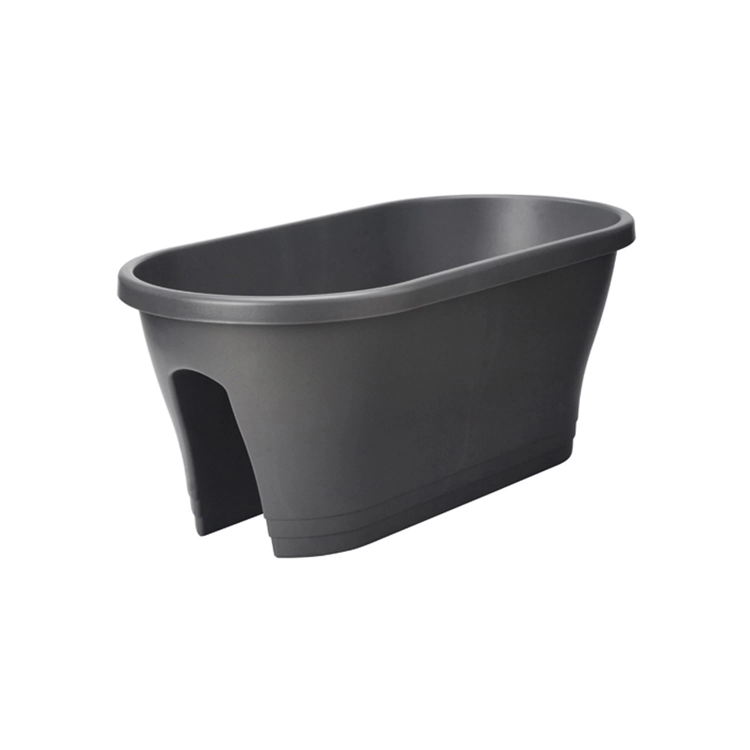 Elho Pflanzkasten Corsica Flower Bridge Anthrazit, Ca. 58x29,6x24 Cm, Erdvol. 18 L