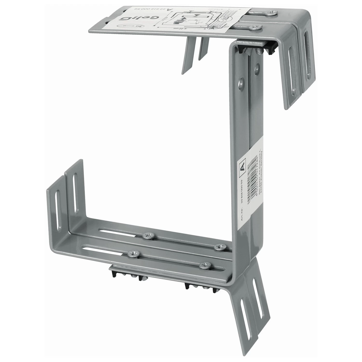 Blumenkastenhalter Aus Bandeisen, Grau