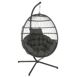 Hängesessel Meran, Kunstrattan, Alurahmen, Faltbar, 128 X 95 X 95 Cm