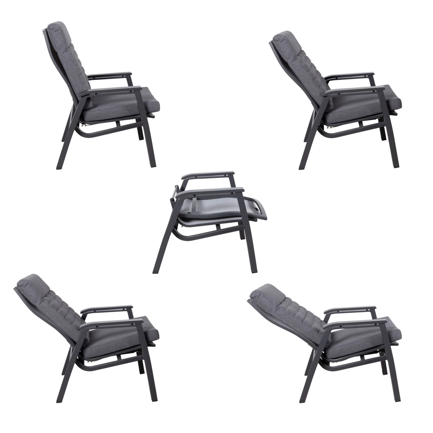 Loungesessel 'Paris', Grau/schwarz – Bild 9