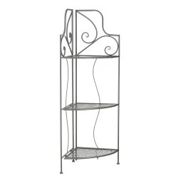 Eckregal 'Thalia', Dunkelgrau, Eisen, Ca. 32 X 32 X H111 Cm