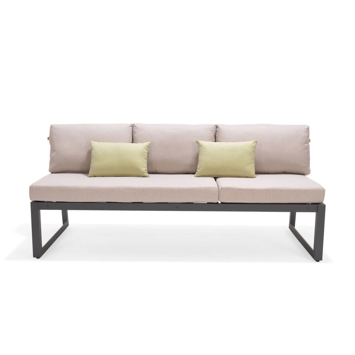 Dining-Bank 'Jimmy', 3-Sitzer, Grau, Ca. 191 X 89 X 75 Cm