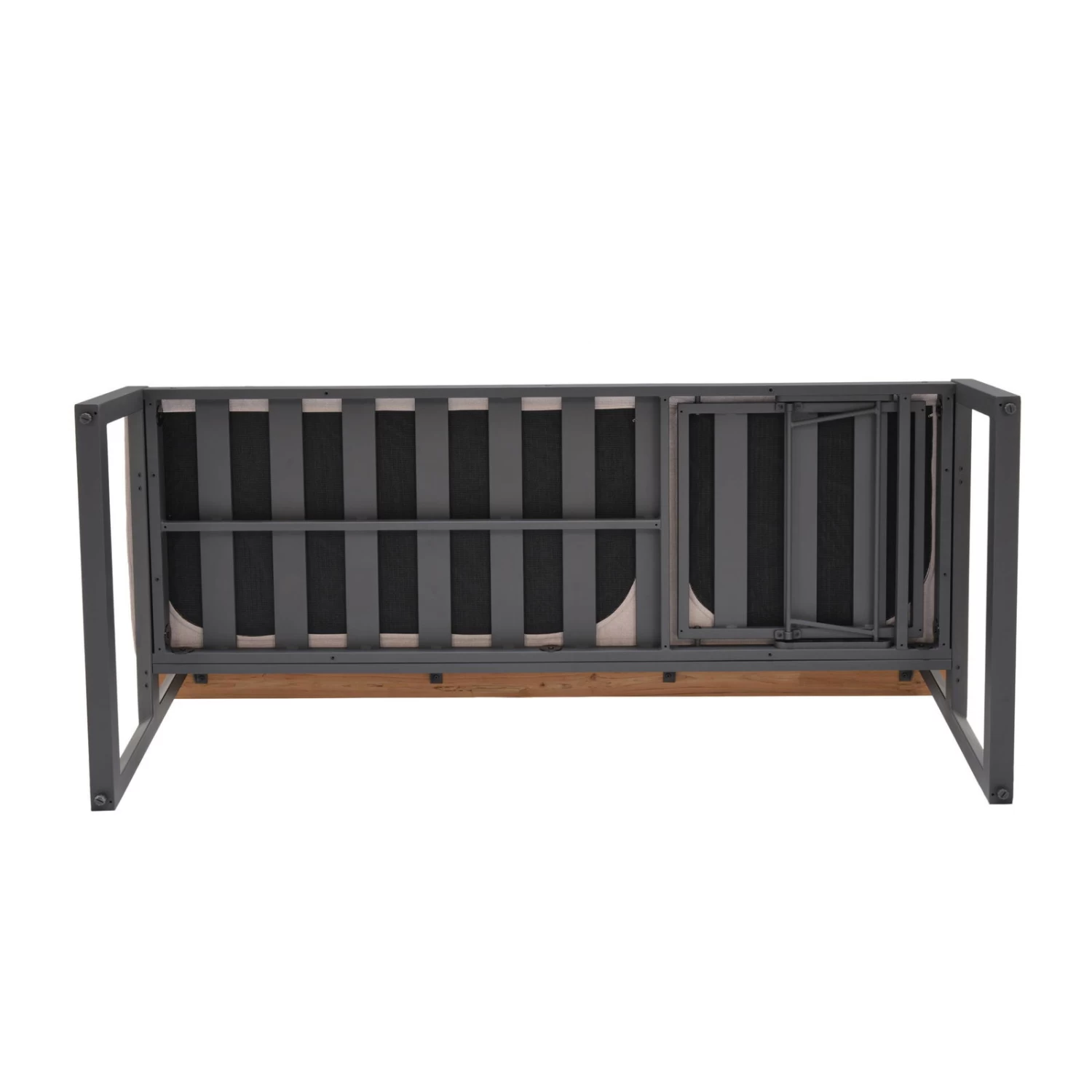 Dining-Bank 'Jimmy', 3-Sitzer, Grau, Ca. 191 X 89 X 75 Cm – Bild 4