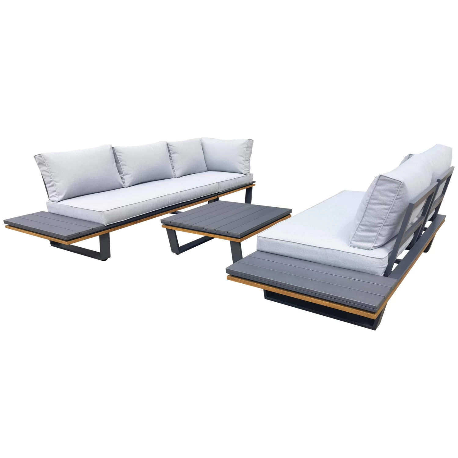 Alu-Eckloungegruppe 'Cahors' Inkl. Kissen, 4tlg., Anthrazit – Bild 4