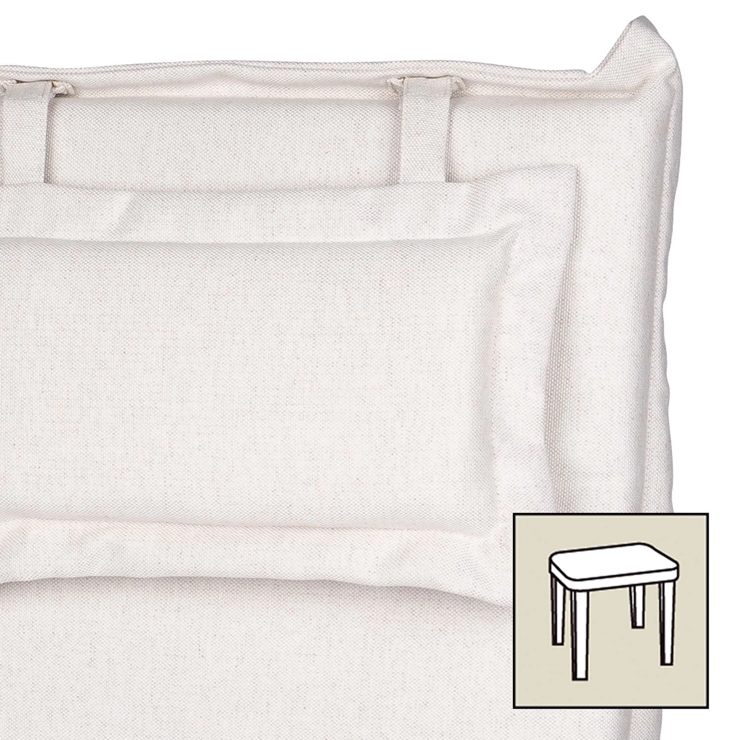 Hockerauflage Blanko 9013, Ca. 54 X 54 X 8 Cm, Robust, Waschbar