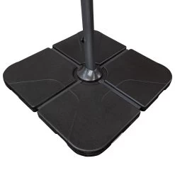 Doppler 4er-Set Bodenplatten, Befüllbar Bis 25 Kg, 50 X 50 X 7 Cm
