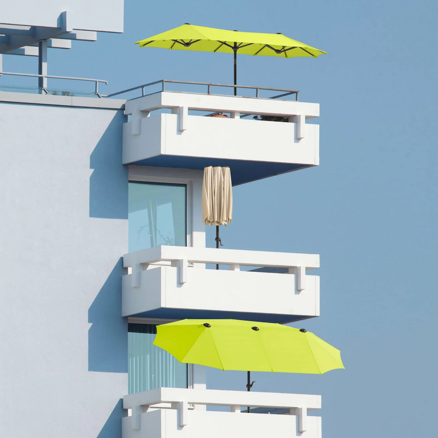 Sonnenschirm Salerno, Mit Schutzhülle, Ca. 300 X 150 Cm – Bild 13