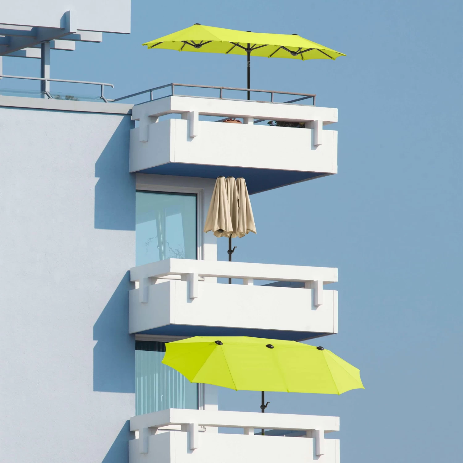 Sonnenschirm Salerno, Mit Schutzhülle, Ca. 300 X 150 Cm – Bild 12