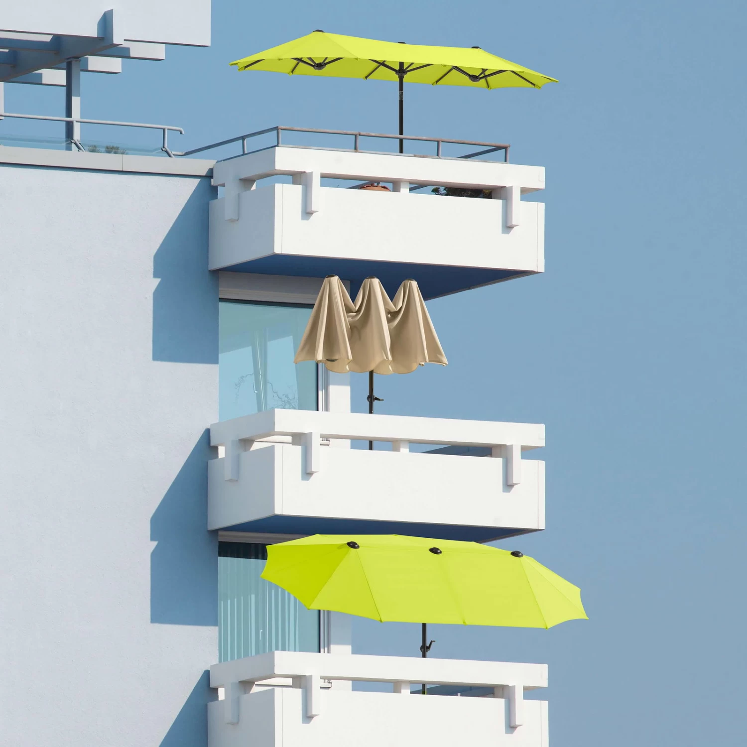 Sonnenschirm Salerno, Mit Schutzhülle, Ca. 300 X 150 Cm – Bild 11