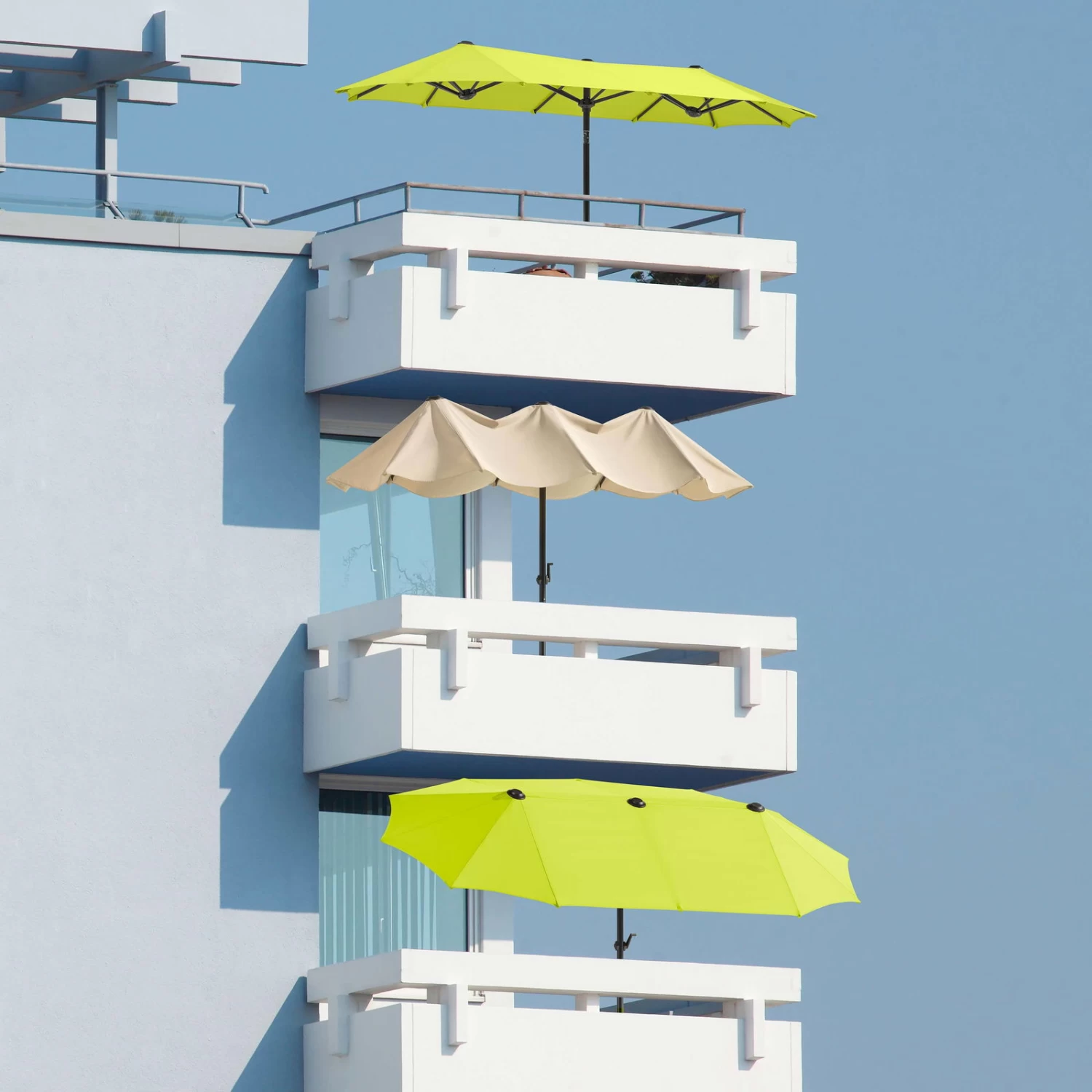 Sonnenschirm Salerno, Mit Schutzhülle, Ca. 300 X 150 Cm – Bild 9