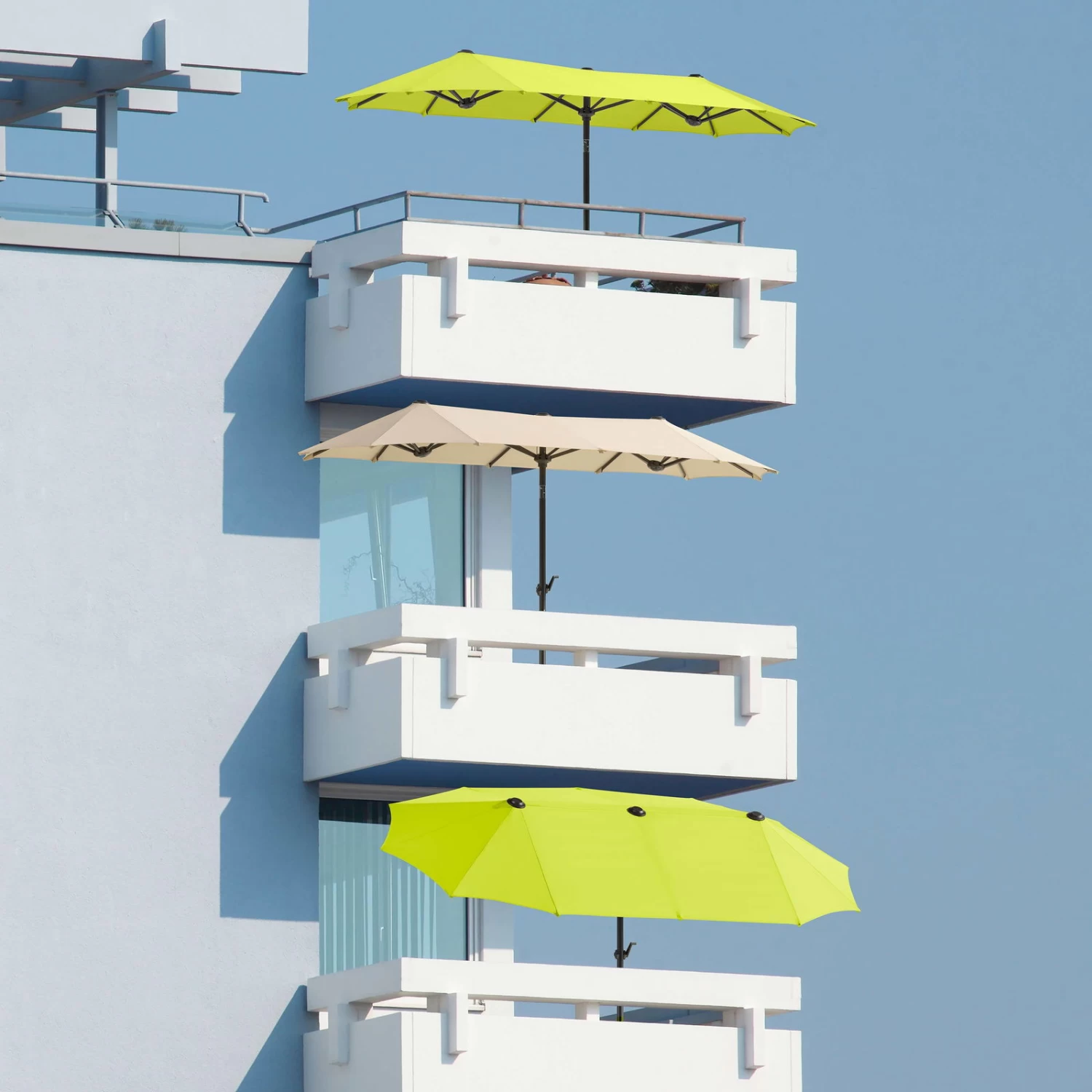 Sonnenschirm Salerno, Mit Schutzhülle, Ca. 300 X 150 Cm – Bild 8