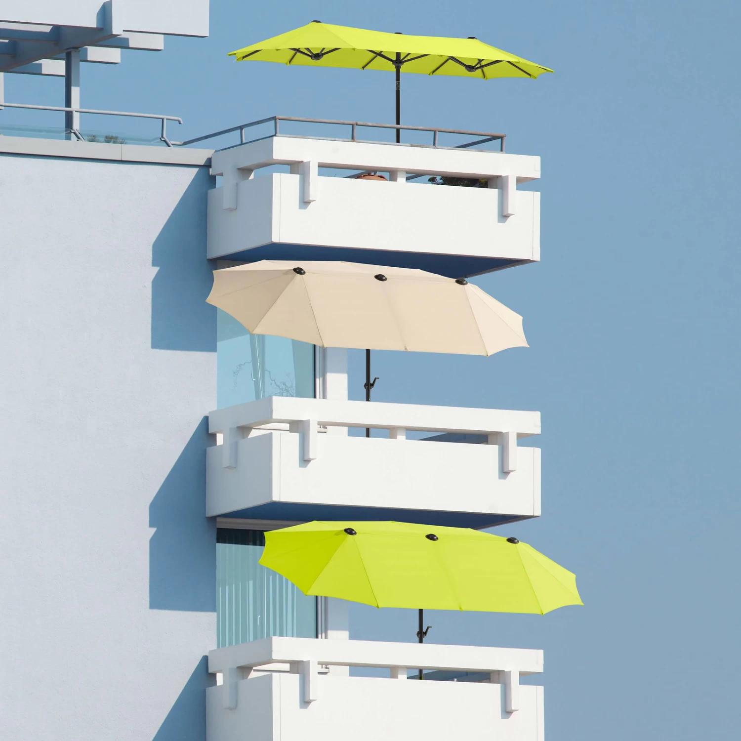 Sonnenschirm Salerno, Mit Schutzhülle, Ca. 300 X 150 Cm – Bild 7