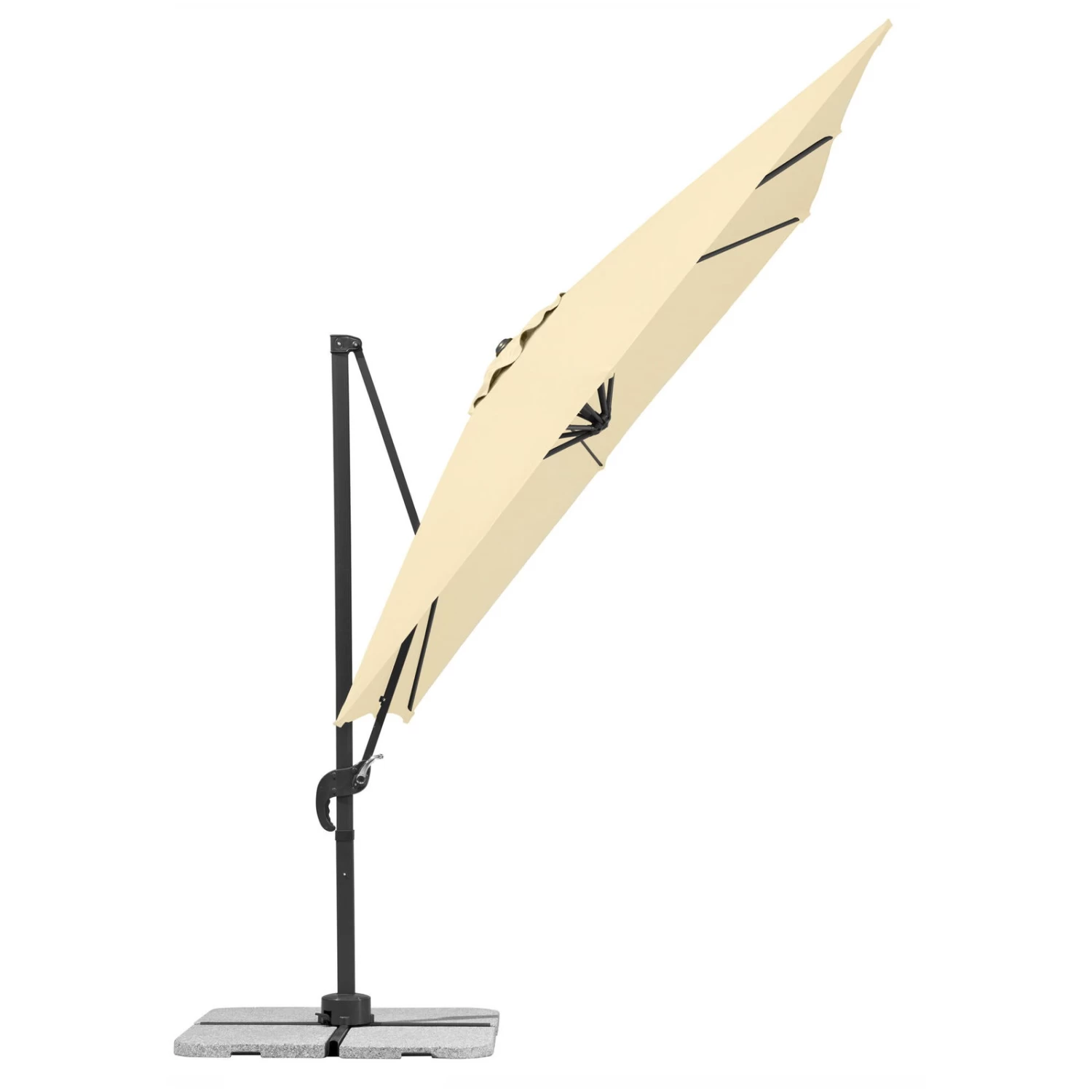 Sonnenschirm 'Rhodos Junior', 270 X 270 Cm, Natur – Bild 4