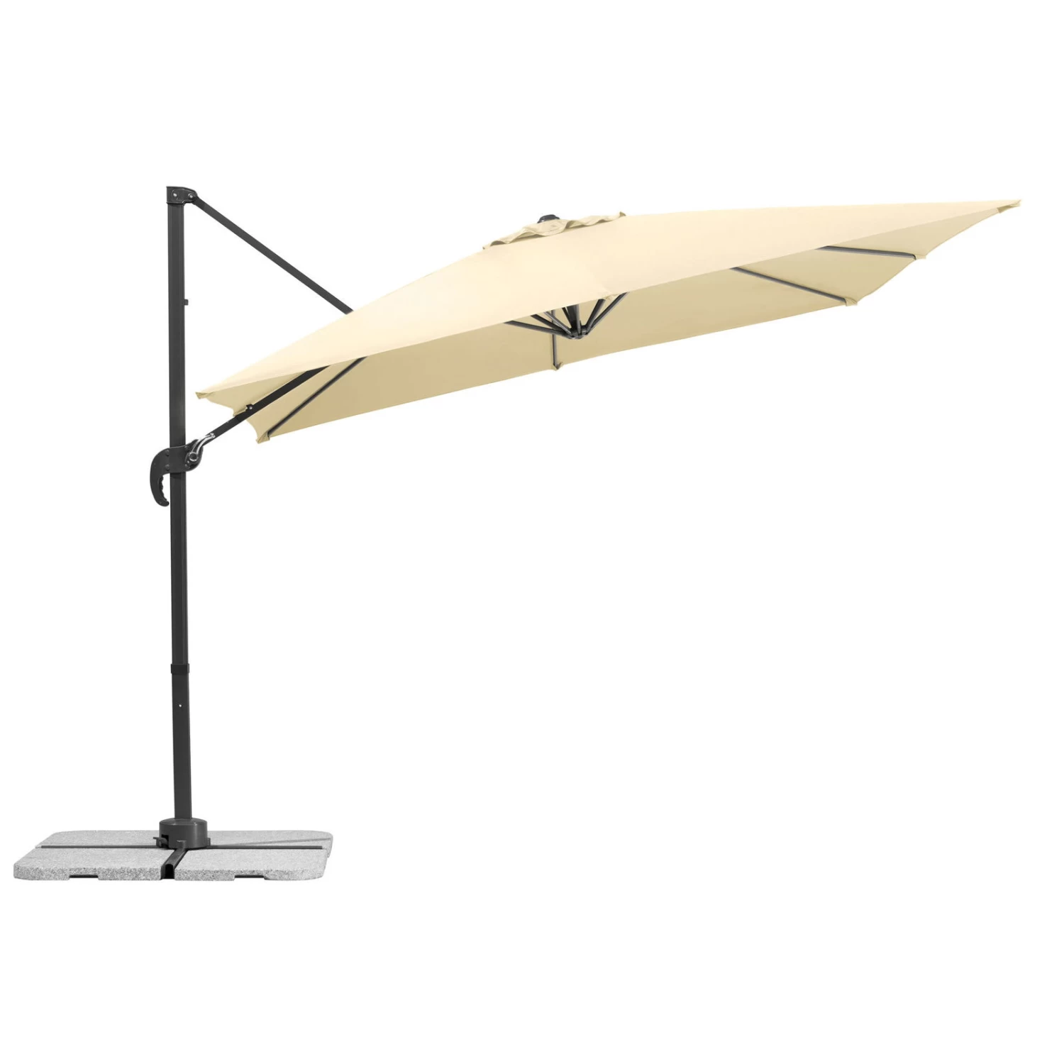 Sonnenschirm 'Rhodos Junior', 270 X 270 Cm, Natur – Bild 3