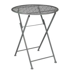 Klapptisch 'Thalia', Dunkelgrau, Ca. Ø60 X H70 Cm