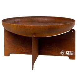 Edelstahl-Feuerstelle 'X 50', Schwarz, 28 X 55 Cm