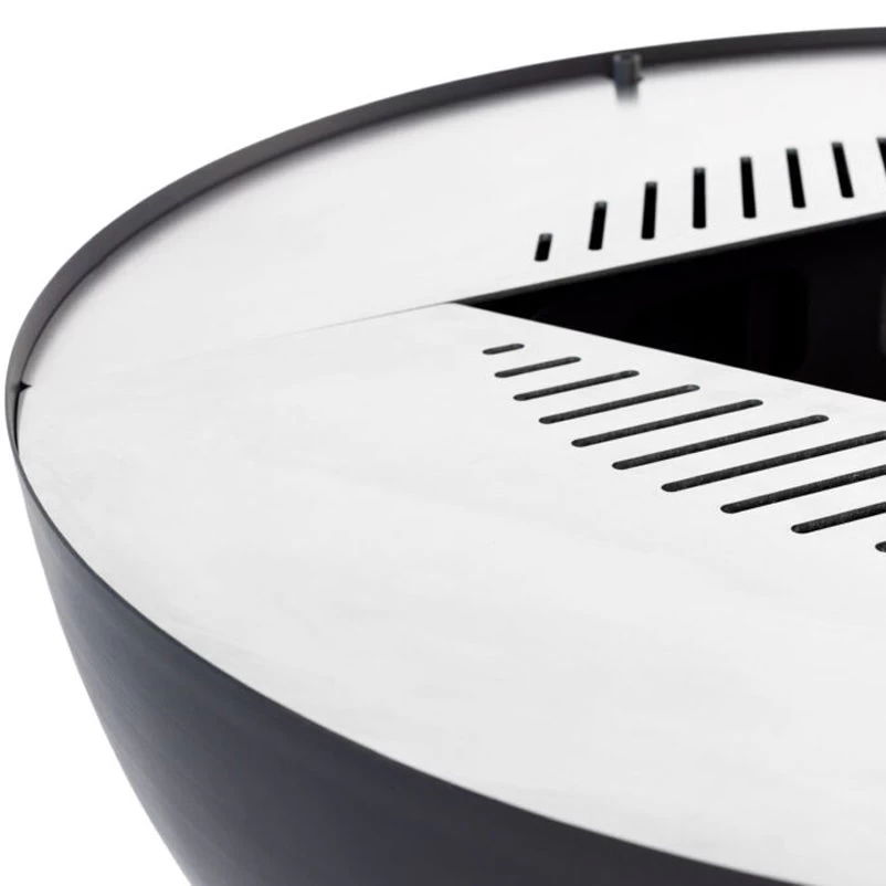 Edelstahl-Feuerstelle 'TRIA', Schwarz, 100 X 55 X 100 Cm – Bild 9