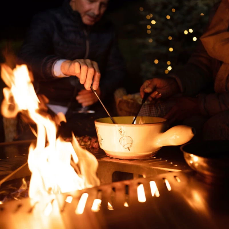 Edelstahl-Feuerstelle 'TRIA', Schwarz, 100 X 55 X 100 Cm – Bild 8