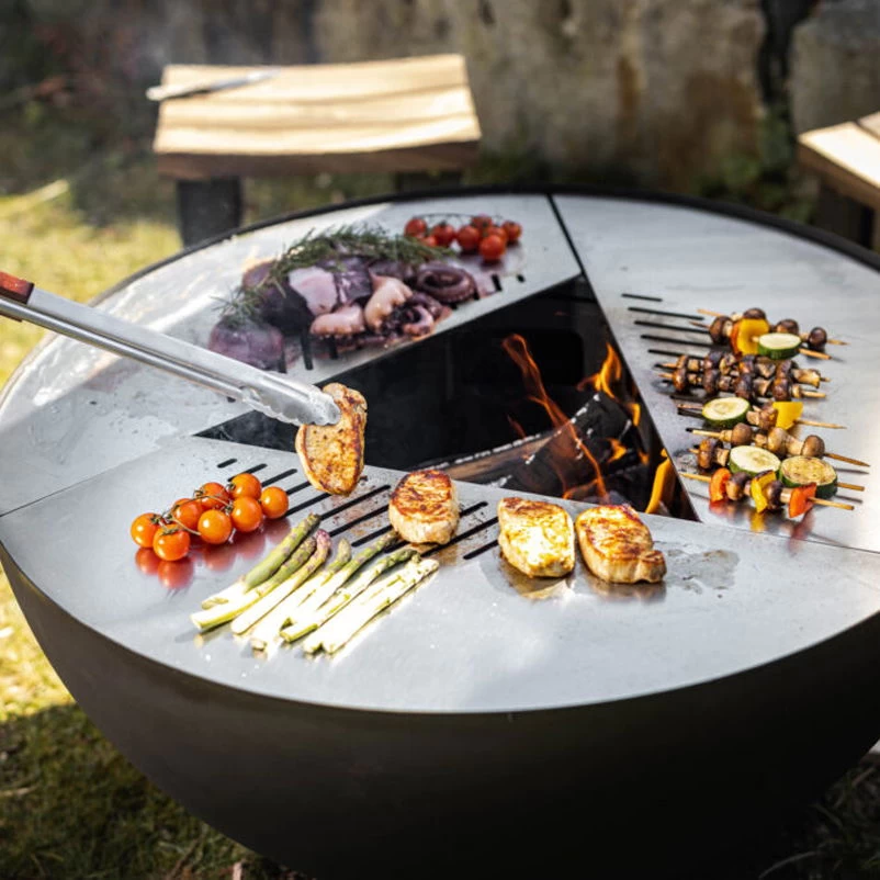 Edelstahl-Feuerstelle 'TRIA', Schwarz, 100 X 55 X 100 Cm – Bild 12