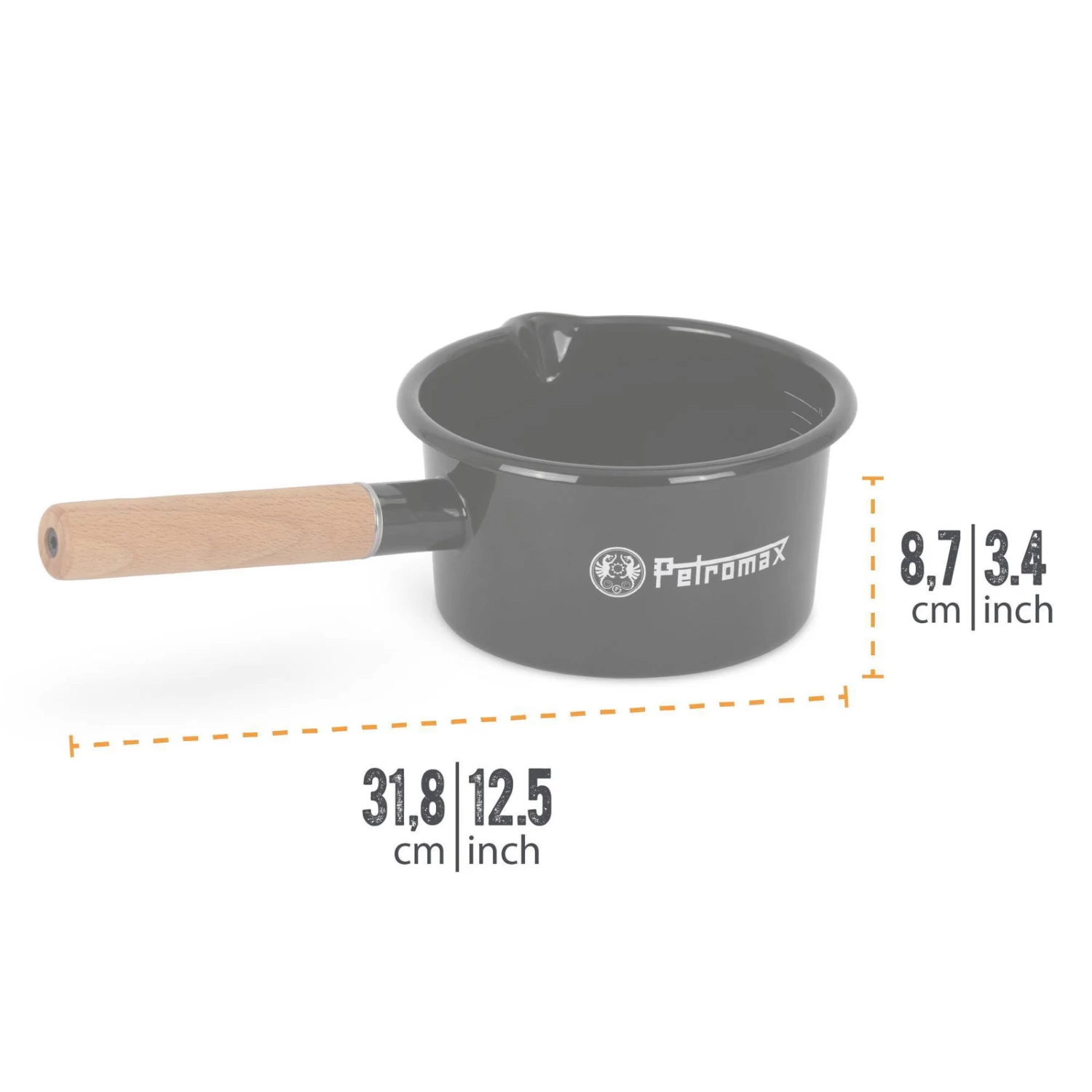 Petromax Stieltopf, Schwarz, Edelstahl/Holz, Ca. 1 Liter – Bild 4