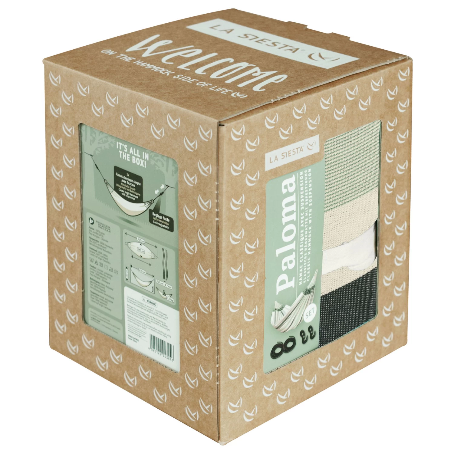 Single-HĂ€ngematte 'Paloma', La Siesta, Grau, Bio-Baumwolle, 26 X 21 X 19 Cm â Bild 2