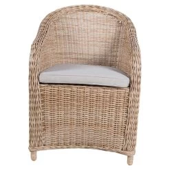 Kölle Geflechtsessel "Coventry" Rattangrau, Inkl. Auflage Stone Grey